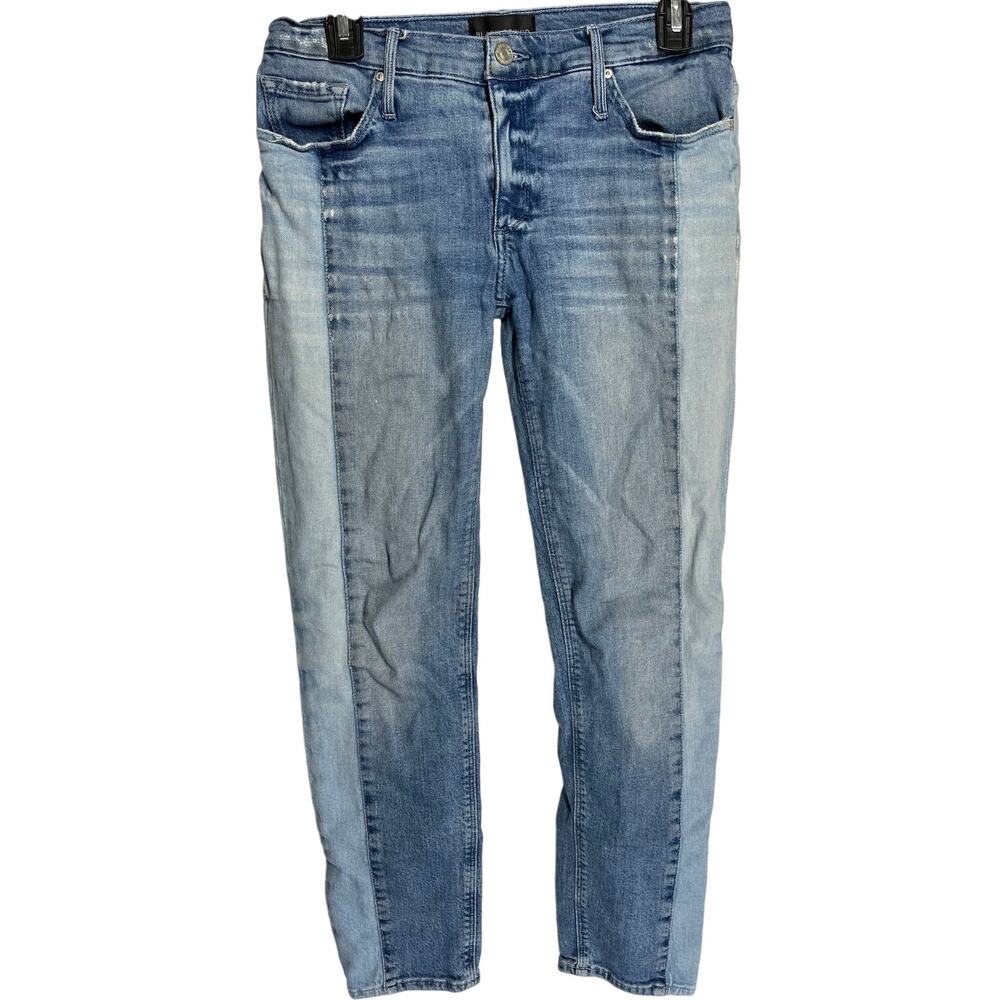 Black Orchid Skinny Boyfriend Jeans Women Size 25 Blue Two Tone Denim Cotton